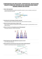 Comprehensive Dna Replication&comma; Transcription&comma; And Mutation&NewLine;Concepts Fobiology Updated Actual Questions And Correct&NewLine;Answers Verified 2027 Edition