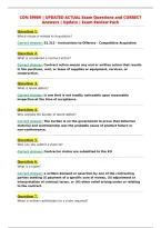 CON 3990V &vert; UPDATED ACTUAL Exam Questions and CORRECT&NewLine;Answers &vert; Update &vert; Exam Review Pack