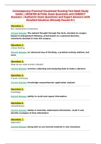 Contemporary Practical Vocational Nursing Test Bank Study&NewLine;Guide &vert; UPDATED ACTUAL Exam Questions and CORRECT&NewLine;Answers &vert; Authentic Exam Questions and Expert Answers with&NewLine;Detailed Solutions &lpar;Already Passed A&plus;&rpar;