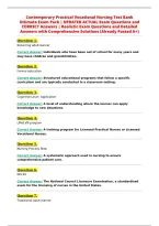 Contemporary Practical Vocational Nursing Test Bank&NewLine;Ultimate Exam Pack &vert; UPDATED ACTUAL Exam Questions and&NewLine;CORRECT Answers &vert; Realistic Exam Questions and Detailed&NewLine;Answers with Comprehensive Solutions &lpar;Already Passed A&plus;&rpar;