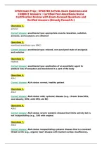 CPAN Exam Prep &vert; UPDATED ACTUAL Exam Questions and&NewLine;CORRECT Answers &vert; Certified Post Anesthesia Nurse&NewLine;Certification Review with Exam-Focused Questions and&NewLine;Verified Answers &lpar;Already Passed A&plus;&rpar;