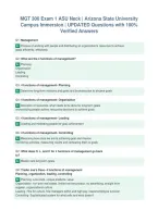 MGT 300 Exam 1 ASU Neck &vert; Arizona State University&NewLine;Campus Immersion &vert; UPDATED Questions with 100&percnt;&NewLine;Verified Answers