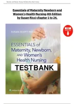 Test Bank for Essentials of maternity newborn and womens- health nursing 4th edition test bank by Ricci&NewLine;