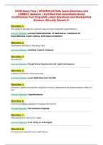 CPAN Exam Prep &vert; UPDATED ACTUAL Exam Questions and&NewLine;CORRECT Answers &vert; Certified Post Anesthesia Nurse&NewLine;Certification Test Prep with Latest Questions and Worked-Out&NewLine;Answers &lpar;Already Passed A&plus;