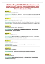 CPAN Exam Prep &vert; UPDATED ACTUAL Exam Questions and&NewLine;CORRECT Answers &vert; Certified Post Anesthesia Nurse Study&NewLine;Guide & Perianesthesia Practice Questions with Complete&NewLine;Solutions &lpar;Already Passed A&plus;&rpar;