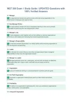 MGT 300 Exam 1 Study Guide &vert; UPDATED Questions with&NewLine;100&percnt; Verified Answers