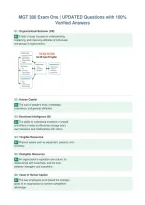 MGT 300 Exam One &vert; UPDATED Questions with 100&percnt;&NewLine;Verified Answers