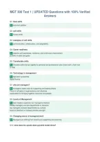 MGT 300 Test 1 &vert; UPDATED Questions with 100&percnt; Verified&NewLine;Answers&NewLine;
