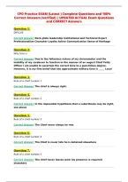 CPO Practice EXAM &lpar;Latest &rpar; Complete Questions and 100&percnt;&NewLine;Correct Answers &lpar;verified&rpar; &vert; UPDATED ACTUAL Exam Questions&NewLine;and CORRECT Answers