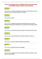 CPO Practice EXAM &lpar;Latest &rpar; UPDATED ACTUAL Exam Questions&NewLine;and CORRECT Answers 100&percnt; Correct &lpar;verified&rpar;