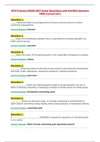 CPO Practice EXAM 2027 Exam Questions and Verified Answers&NewLine;100&percnt; Correct &lpar;A&plus;&rpar;