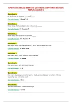 CPO Practice EXAM 2027 Real Questions and Verified Answers&NewLine;100&percnt; Correct &lpar;A&plus;&rpar;