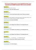 CPO Practice EXAM &lpar;Latest &rpar; Actual UPDATED ACTUAL Exam&NewLine;Questions and CORRECT Answers 100&percnt; Correct &lpar;verified&rpar;