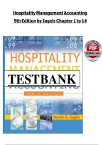 Instructor Manual for Hospitality Management Accounting &lpar;9th Edition&comma; by Martin G&period; Jagels&rpar; Chapter 1 to 14&NewLine;