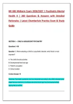 NR 606 Psychiatric-Mental Health II Midterm Exam 2026&sol;2027 &ndash; 200 Practice Q&A with Detailed Rationales &vert; Chamberlain University PMHNP Study Guide