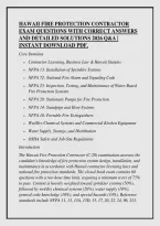 Hawaii Fire Protection Contractor &NewLine;Exam Questions With Correct Answers &NewLine;And Detailed Solutions 2026 Q&A &vert; &NewLine;Instant Download Pdf&period; 