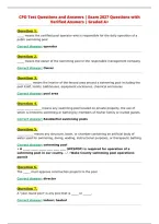 CPO Test Questions and Answers &vert; Exam 2027 Questions with&NewLine;Verified Answers &vert; Graded A&plus;