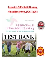 Test Bank for Essentials of Pediatric Nursing 5th Edition By Terri Kyle and Susan Carman&comma; All Chapters Covered&vert;&vert; Latest Edition&NewLine;