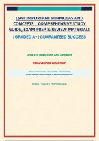 Lsat Important Formulas And Concepts &vert; Comprehensive Study Guide&comma; Exam Prep & Review Materials