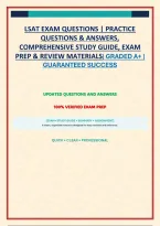Lsat Exam Questions &vert; Practice Questions & Answers&comma; Comprehensive Study Guide&comma; Exam Prep & Review Materials