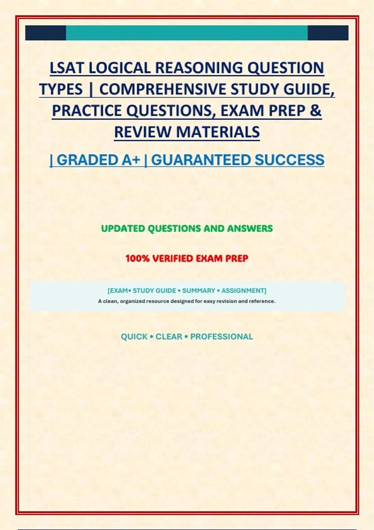 Lsat Logical Reasoning Question Types | Comprehensive Study Guide ...