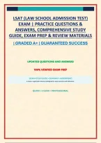 Lsat &lpar;Law School Admission Test&rpar; Exam &vert; Practice Questions & Answers&comma; Comprehensive Study Guide&comma; Exam Prep & Review Materials