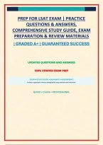 Prep For Lsat Exam &vert; Practice Questions & Answers&comma; Comprehensive Study Guide&comma; Exam Preparation & Review Materials