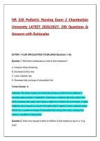 NR 328 Pediatric Nursing Exam 2 2026&sol;2027 &ndash; 200 Practice Q&A with Detailed Rationales &vert; Chamberlain University Study Guide