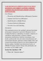 Nams Menopause Certification Exam &lpar;Mscp&rpar; &NewLine;Questions And Correct Answers &lpar;Verified &NewLine;Answers&rpar; Plus Rationales 2026&sol;2027 &vert; Instant &NewLine;Download Pdf