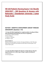 NR 328 Pediatric Nursing Exams 1 & 2 Bundle 2026&sol;2027 &ndash; 300 Practice Q&A with Detailed Rationales &vert; Chamberlain University Study Guide