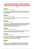 CPRP Certification Exam Edition &vert; UPDATED ACTUAL Exam&NewLine;Questions and CORRECT Answers &vert; Complete Exam Questions&NewLine;and Accurate Answers with Full Explanations &lpar;Already Passed&NewLine;A&plus;&rpar;