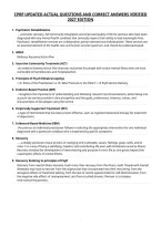 Cprp Updated Actual Questions And Correct Answers Verified&NewLine;2027 Edition&NewLine;Cprp Updated Actual Questions And Correct Answers Verified&NewLine;2027 Edition&NewLine;