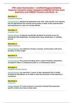 CPSI Latest Examination &vert; Certified Playground Safety&NewLine;Inspector Intensive Study Companion UPDATED ACTUAL Exam&NewLine;Questions and CORRECT Answers &lpar;Verified&rpar; &vert; A&plus;