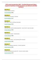CPSI Latest Examination 2027 &vert; Certified Playground Safety&NewLine;Inspector Readiness Toolkit Questions and Answers &lpar;Verified&NewLine;Answers&rpar;