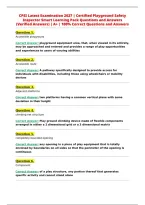 CPSI Latest Examination 2027 &vert; Certified Playground Safety&NewLine;Inspector Smart Learning Pack Questions and Answers&NewLine;&lpar;Verified Answers&rpar; &vert; A&plus; &vert; 100&percnt; Correct Questions and Answers