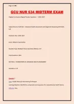 GCU NUR 634 Midterm Exam &vert; Advanced Health Assessment & Diagnostic Reasoning &vert; 200&plus; Practice Questions with Rationales &vert; 2026-2027 Curriculum&NewLine;&NewLine;