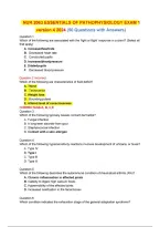 NUR 2063 Essentials of Pathophysiology Exam Version 4 With Verified Answers