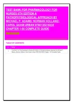 Test Bank For Pharmacology For Nurses 6Th Edition A Pathophysiological Approach By Michael P&period; Adams&semi; Norman Holland&semi; Carol Quam Urban 9780135218334 Chapter 1-50 Complete Guide