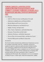North Carolina Assisted Living &NewLine;Administrator Exam Questions With &NewLine;Correct Answers &lpar;Verified Answers&rpar; Plus &NewLine;Rationales 2026 Q&A &vert; Instant Download &NewLine;Pdf