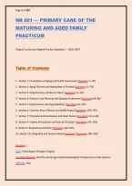 NR 601 COMPLETE TEST BANK&colon; Comprehensive Geriatric Assessment & Management &lpar;200 Q&A with Detailed Rationales&rpar;