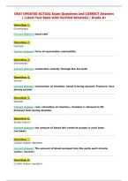 CRAT UPDATED ACTUAL Exam Questions and CORRECT Answers&NewLine;&vert; Latest Test Bank with Verified Solutions &vert; Grade A&plus;