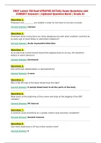 CRAT Latest 150 Real UPDATED ACTUAL Exam Questions and&NewLine;CORRECT Answers &vert; Updated Question Bank &vert; Grade A&plus;