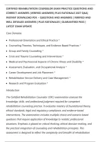 Certified Rehabilitation Counselor Exam Practice Questions And&NewLine;Correct Answers &lpar;Verified Answers&rpar; Plus Rationale 2027 Q&A&vert;&NewLine;Instant Download Pdf&period; &ndash; Questions And Answers &vert; Verified And&NewLine;Well Detailed Answers &vert; Plus Rationales &vert; Guaranteed Pass &vert;&NewLine;Latest 