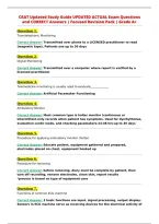 CRAT Updated Study Guide UPDATED ACTUAL Exam Questions&NewLine;and CORRECT Answers &vert; Focused Revision Pack &vert; Grade A&plus;