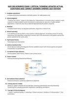 Nur 200 Hondros Exam 1 Critical Thinking Updated Actual&NewLine;Questions And Correct Answers Verified 2027 Edition