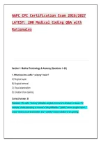 AAPC CPC Certification Exam 2026&sol;2027 &ndash; 200 Medical Coding Practice Q&A with Detailed Rationales &vert; Certified Professional Coder Study Guide