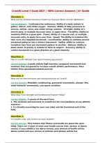 Crossfit Level 1 Exam 2027 &vert; 100&percnt; Correct Answers &vert; A&plus; Guide