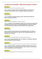 Crossfit Level 1 Exam 2027 &vert; 100&percnt; Correct Answers &vert; Grade A&plus;
