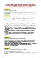 CrossFit Level 1 Exam 60 Latest UPDATED ACTUAL Exam&NewLine;Questions and CORRECT Answers &vert; Updated Comprehensive&NewLine;Review with Detailed Rationales &vert; A&plus; Verified