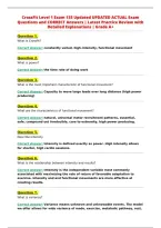 CrossFit Level 1 Exam 135 Updated UPDATED ACTUAL Exam&NewLine;Questions and CORRECT Answers &vert; Latest Practice Review with&NewLine;Detailed Explanations &vert; Grade A&plus;